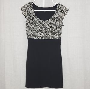 by & by Black and White Leopard Print Mini Dress